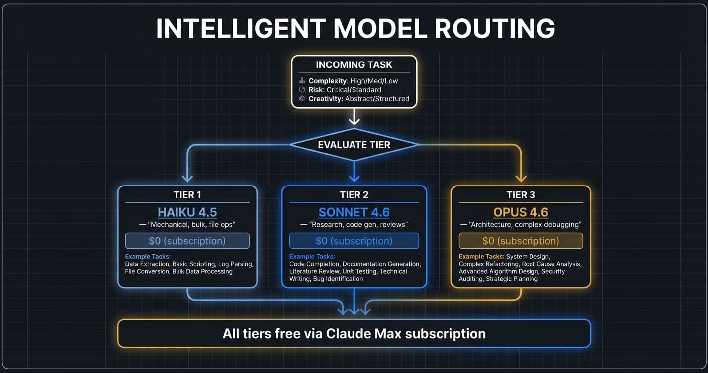 Intelligent Model Routing — Haiku, Sonnet, Opus tier selection