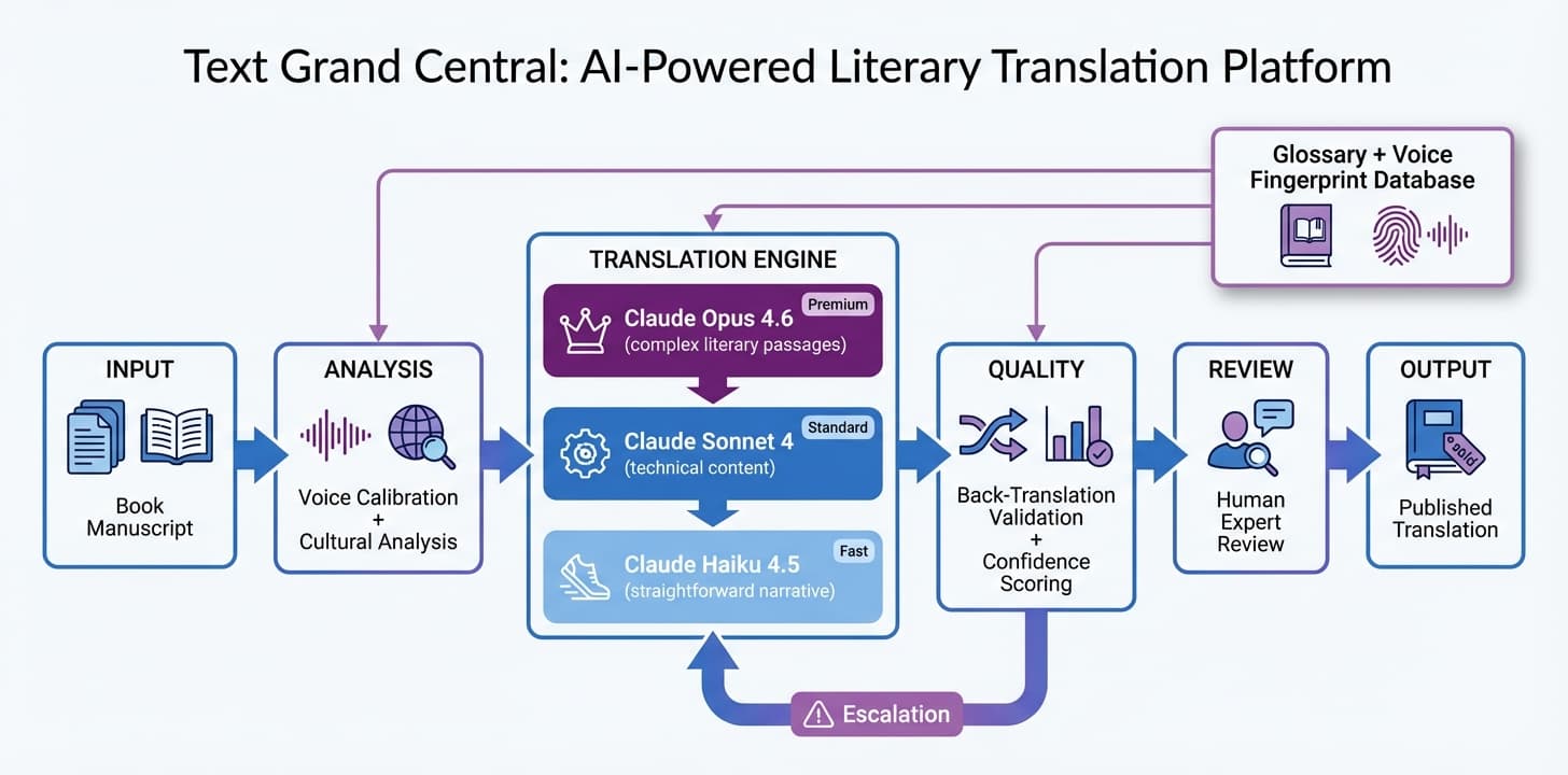Text Grand Central architecture diagram